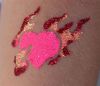 glitter flaming heart pic tattoo